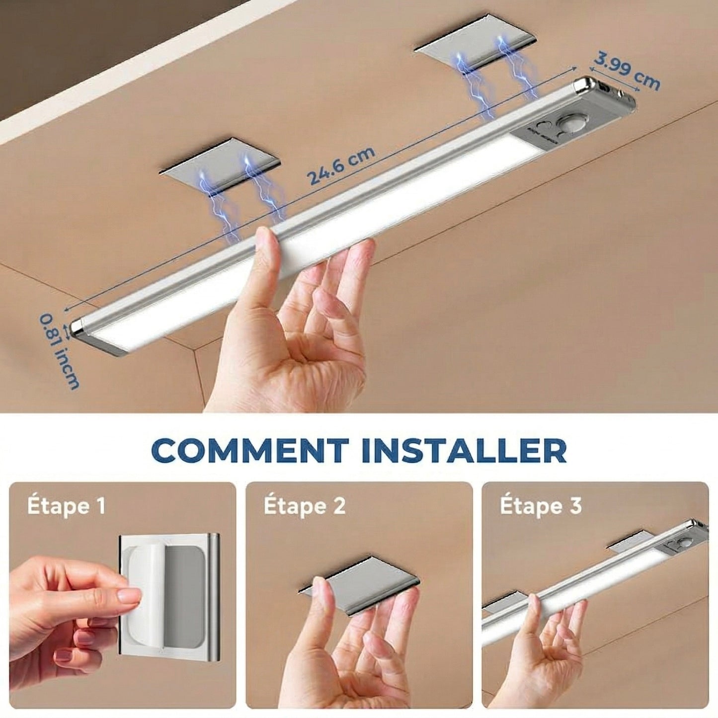 Éclairage Led Premium sans fil à détecteur de mouvement